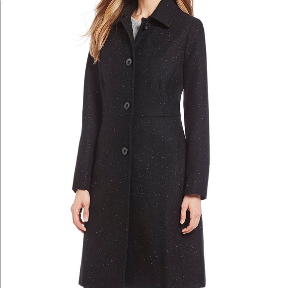 :: Preston & York Black Trench Coat - Picture 8 of 8